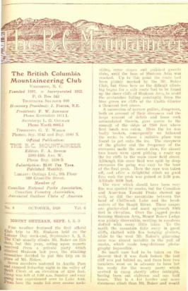 The B.C. Mountaineer 1928 October cover